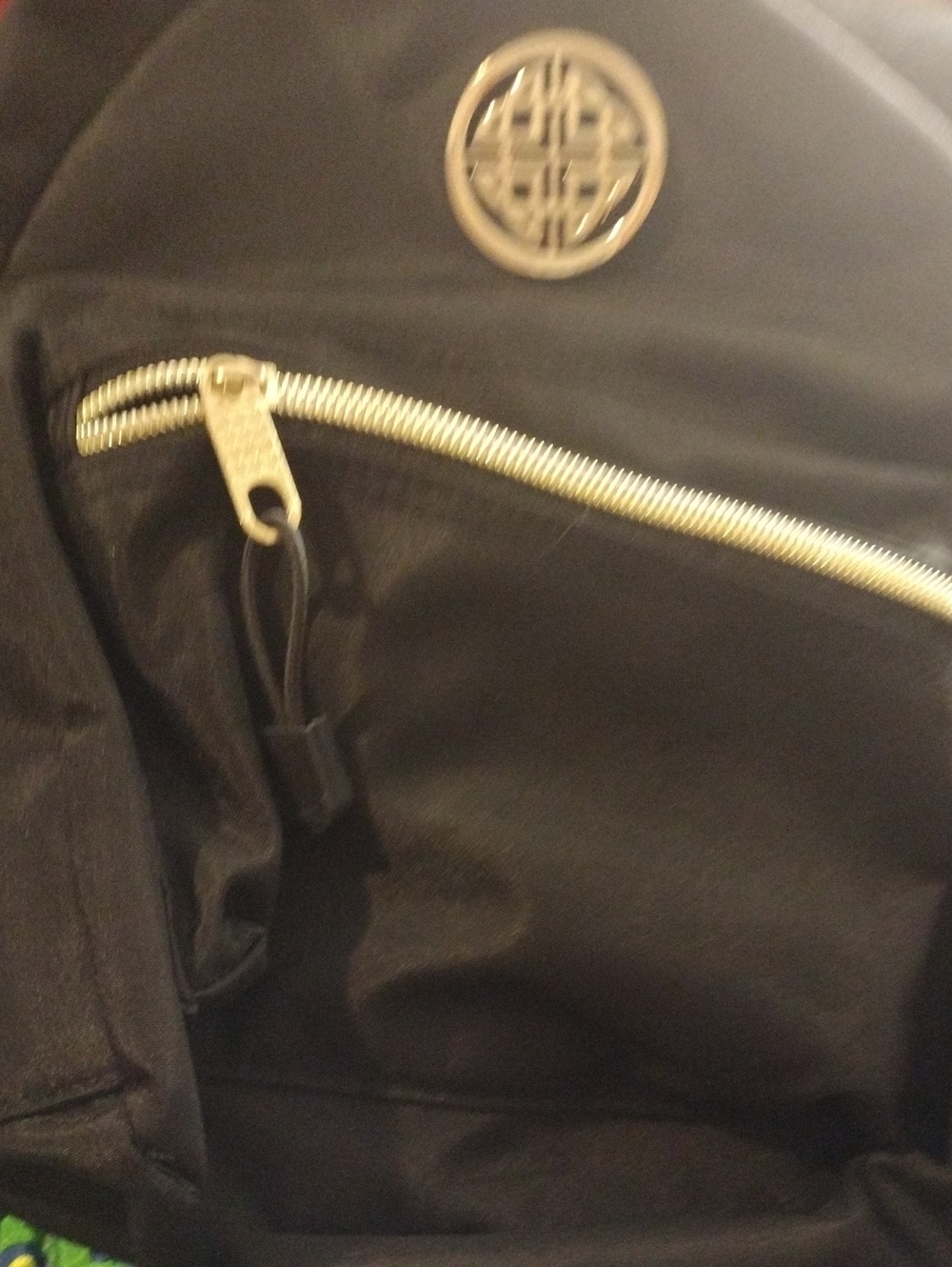 Stone Mountain Accessories Black Backpack with Gold Hardware